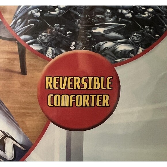 Marvel Avengers Assemble Twin Full Reversible Comforter 72x86 Kids Bedding Decor - Picture 5 of 7